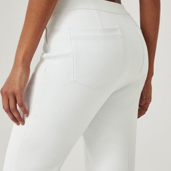 SPANX Classic White 'On The Go' Slim Straight Pants | XL - Picture 3 of 8